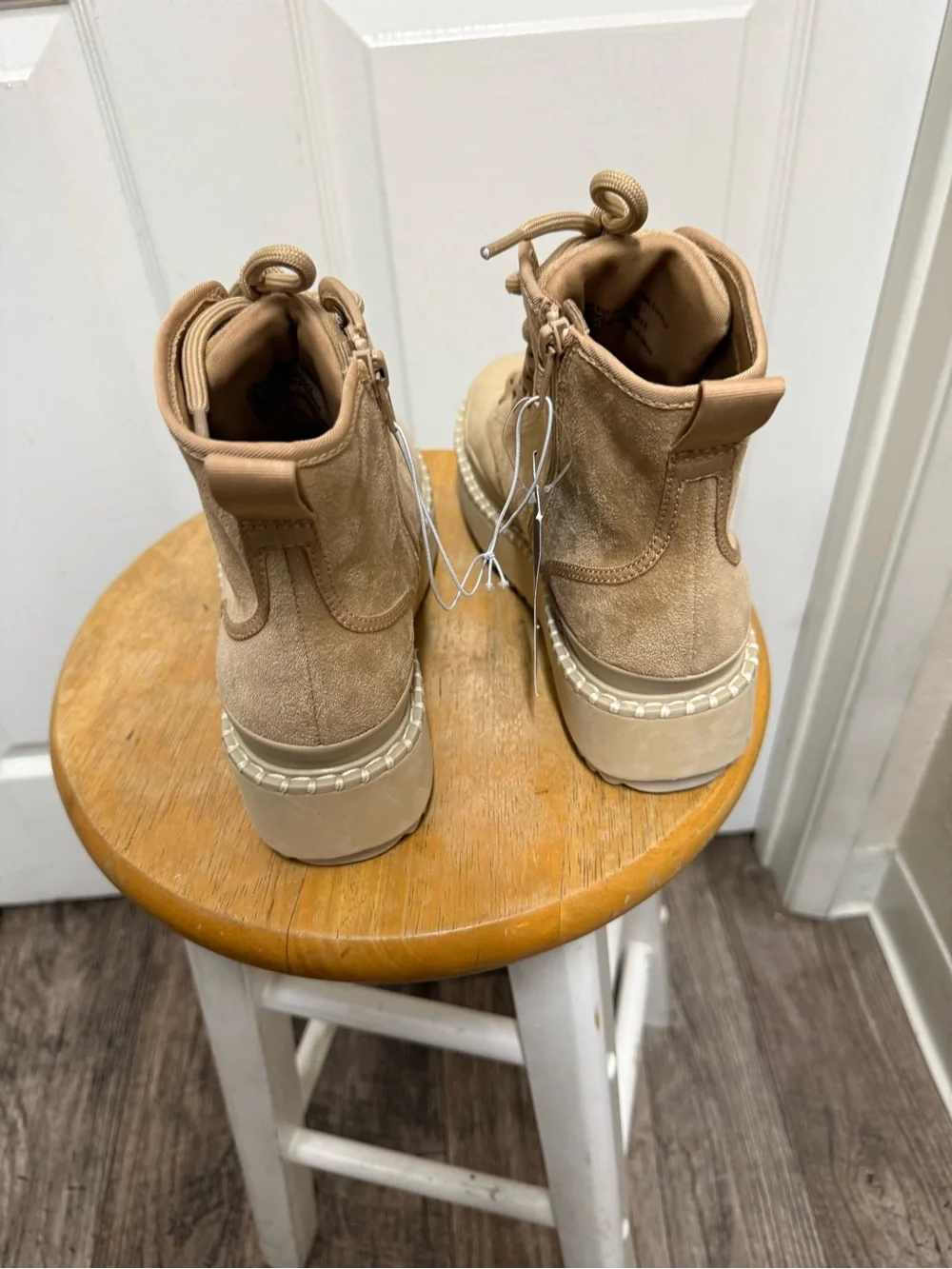 Universal Thread  Tan Lace-Up Suede Boots